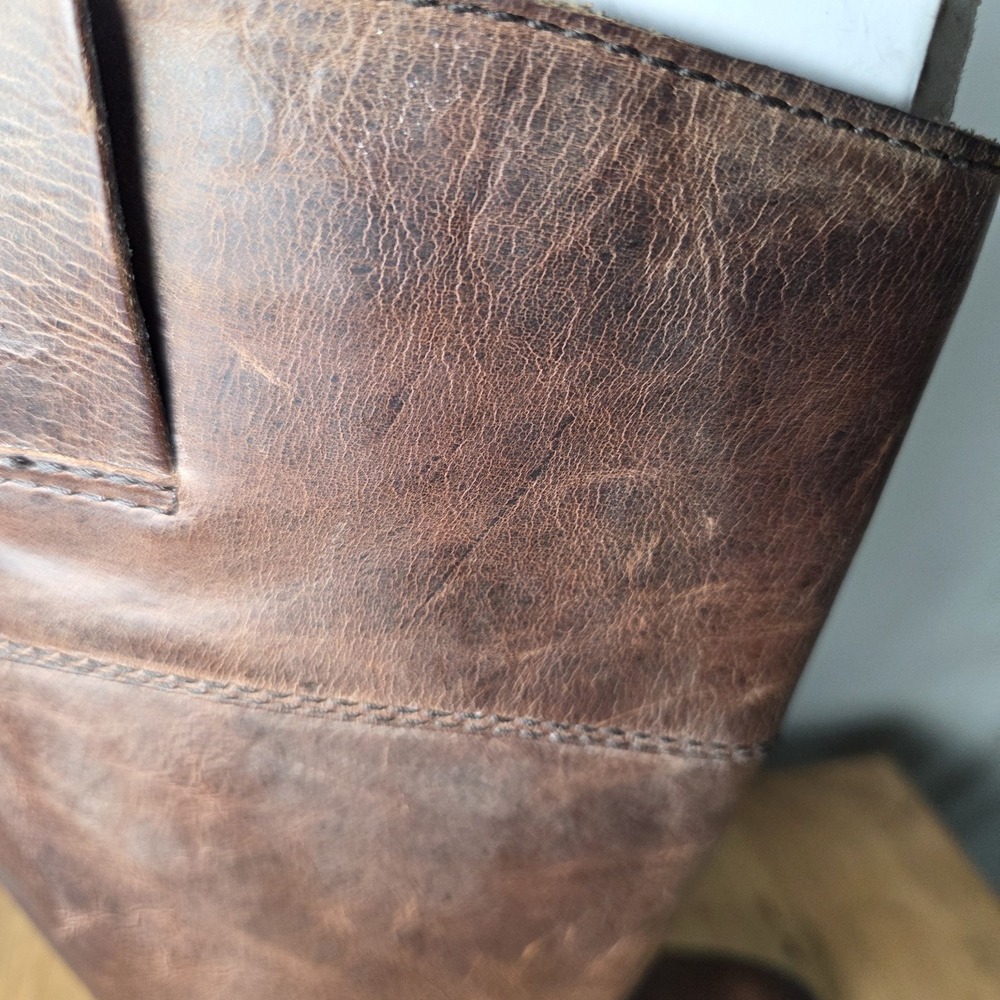 Naturalizer ORA Wide Shaft Riding Boots Sz 9 Distressed Coffee Bean Brown - Picture 8 of 16